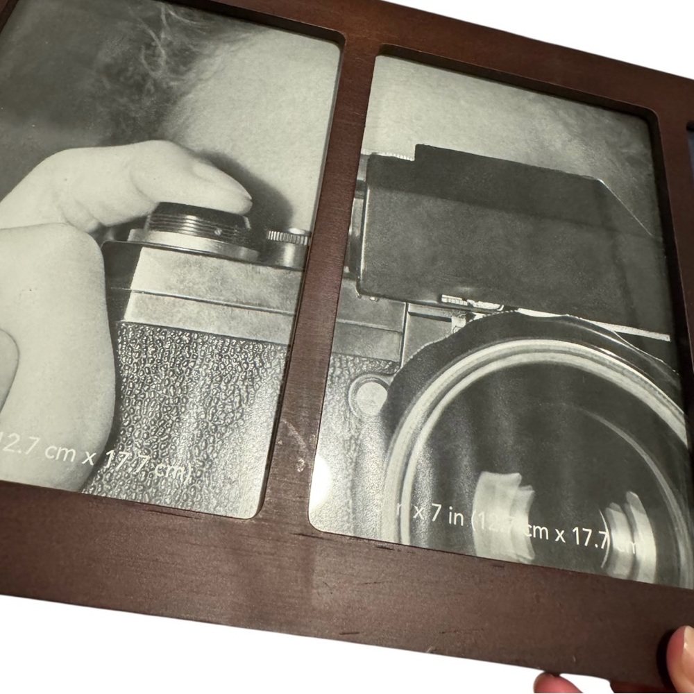 Essentials Dark Brown Triple Photo Frame - Picture 3 of 4